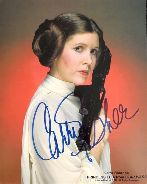 Carrie Fisher Star Wars Autographed photo Princess Leia 8x10