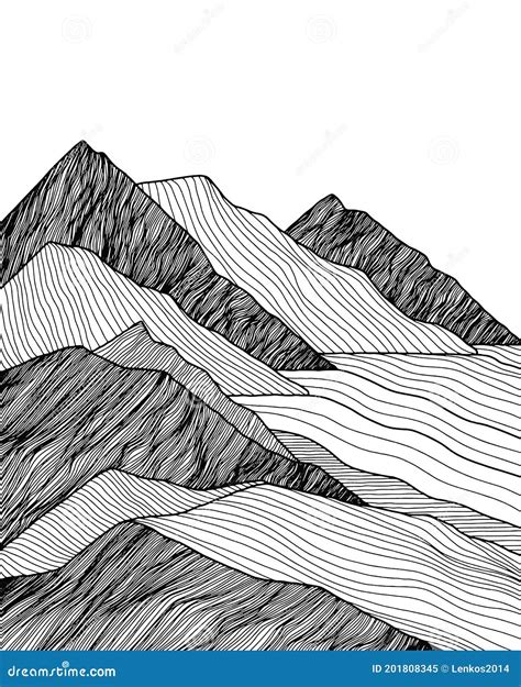 Mountain Line Drawing Logo