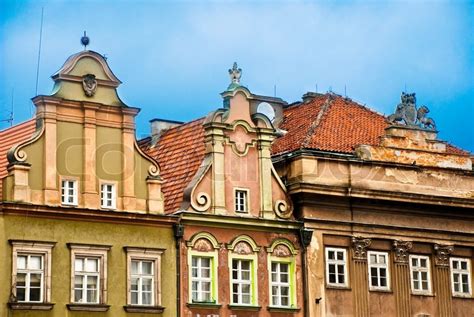 Old european houses in poland | Stock image | Colourbox