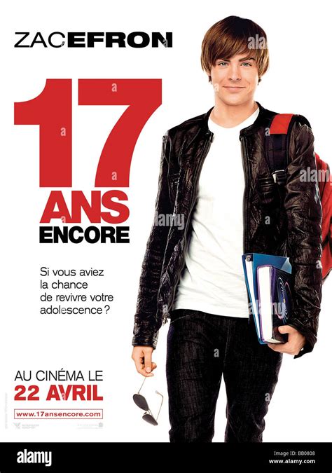 17 Again Year: 2009 Director: Burr Steers Zac Efron Movie poster Stock Photo - Alamy