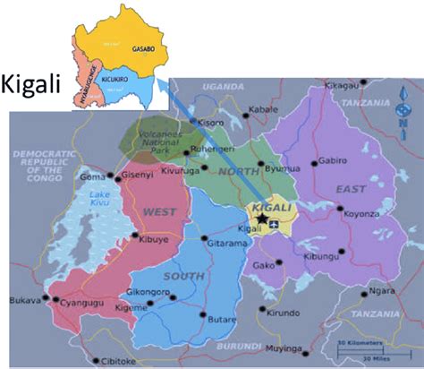 Administrative Map of Rwanda, Kigali city | Download Scientific Diagram