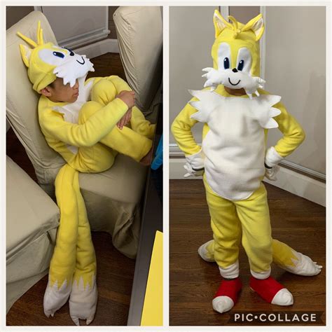 Tails the fox costume (Sonic the hedgehog), diy homemade Halloween costu… | Sonic the hedgehog ...