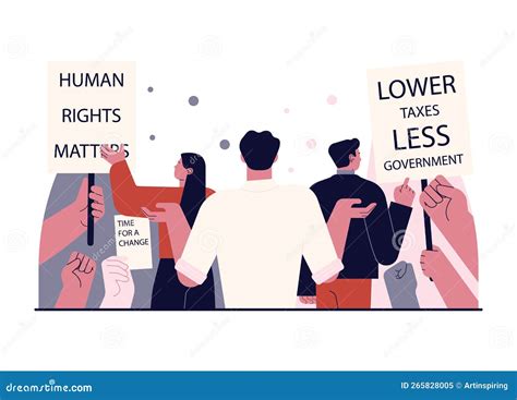 Left-wing and Right-wing Political Spectrum. Political Positions Stock Illustration ...