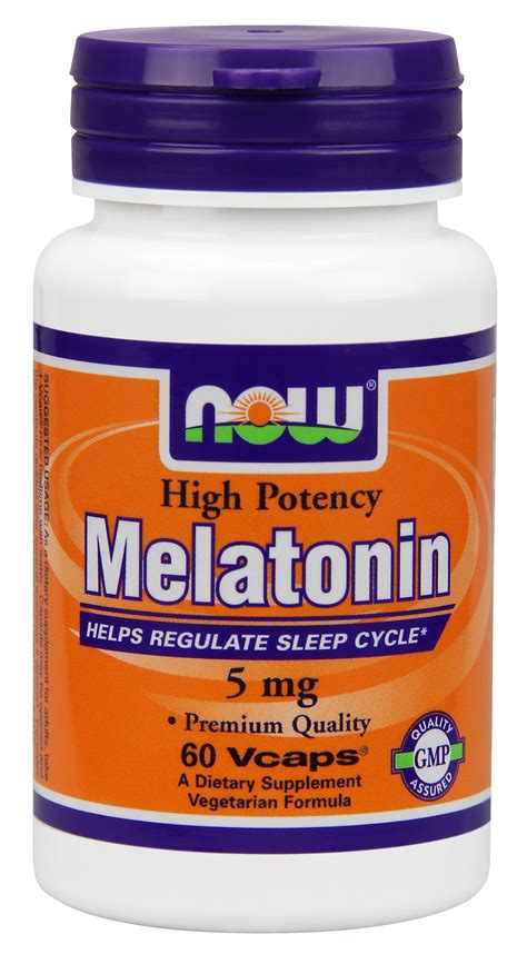 NOW Foods Vegetarian Melatonin Sleep Aid, 5mg, 60 Ct - Walmart.com - Walmart.com