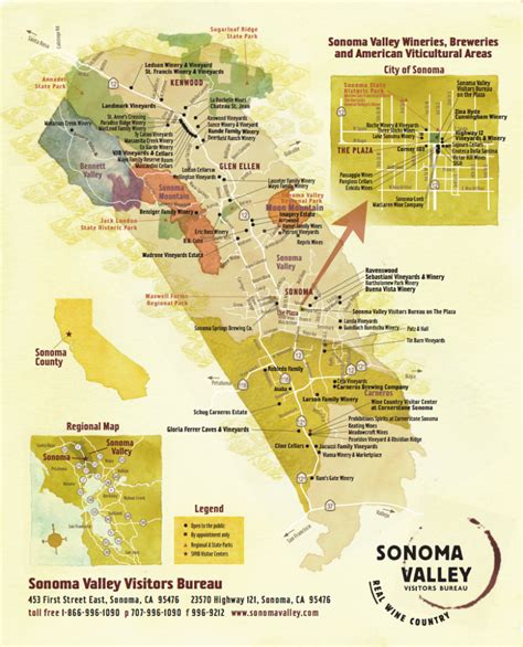 Napa Valley Wine Country Maps - Napavalley - Sonoma Wineries Map Printable - Printable Maps