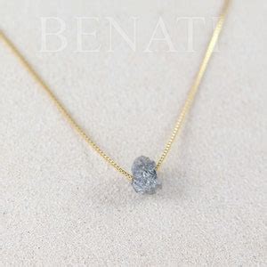 Raw Rough Diamond Necklace, Diamond Pendant, Delicate Simple Elegant Dainty, Rough Uncut Diamond ...