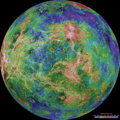 Planet Venus Surface Features