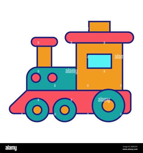 Toy Locomotive Icon Flat Design Vector Stock Vector Image & Art - Alamy