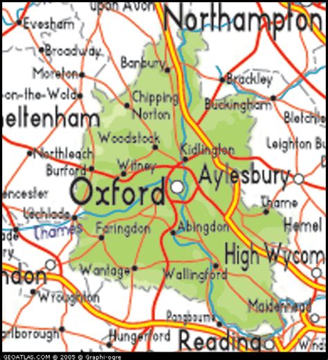 Oxfordshire Map Political Regional | United Kingdom Map Regional City ...