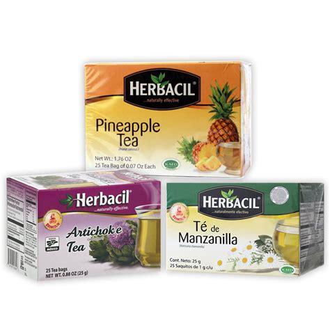 Herbacil Pineapple, Artichoke & Manzanilla Tea Bags, 25 Ct, 3 Pk - Walmart.com