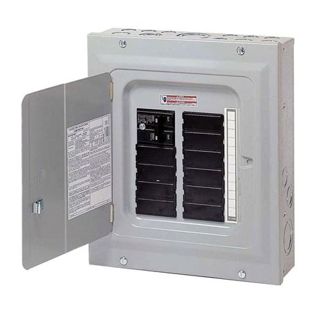 Eaton 100 Amp 10-Space 20-Circuit Surface-Cover Main Breaker Indoor Load Center-BR1020B100S11 ...