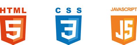 Html5 css3 js icon set web development logo Vector Image