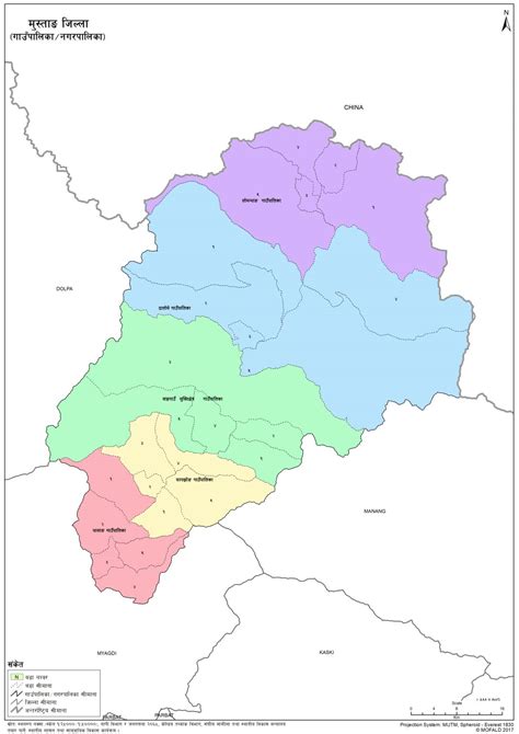 Map of Mustang District of Nepal – Nepal Archives