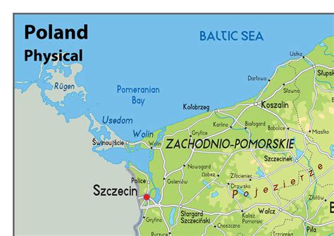 Poland Physical Map | I Love Maps