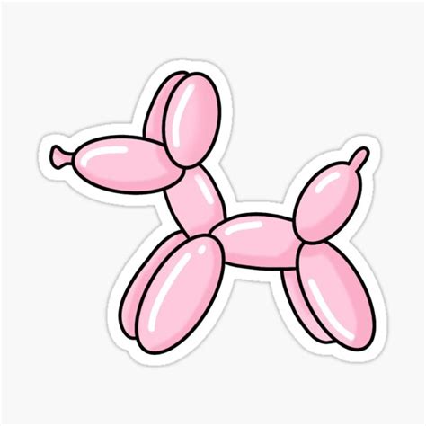 "balloon dog pink" Sticker for Sale by lilcocostickers | Redbubble