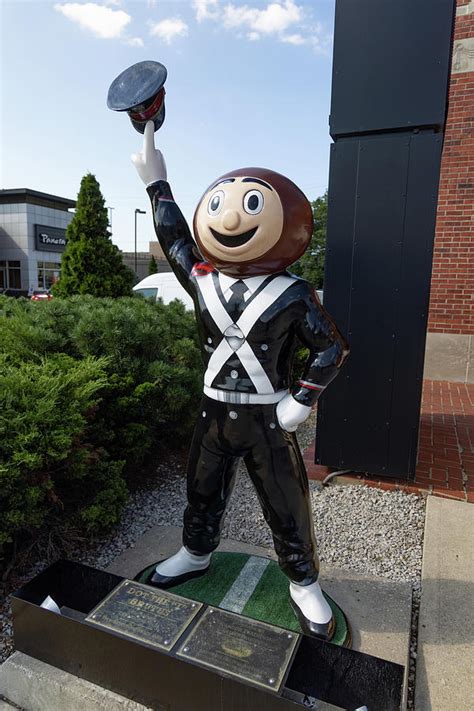 Brutus Buckeye statue at Ohio State University Photograph by Eldon McGraw - Fine Art America