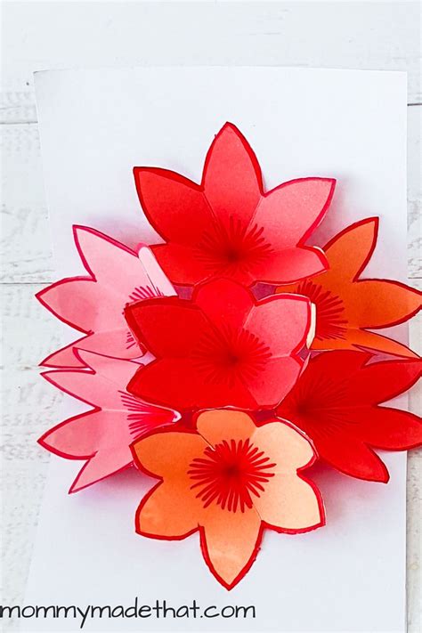 Free Printable Flower Pop Up Card Templates | Best Flower Site