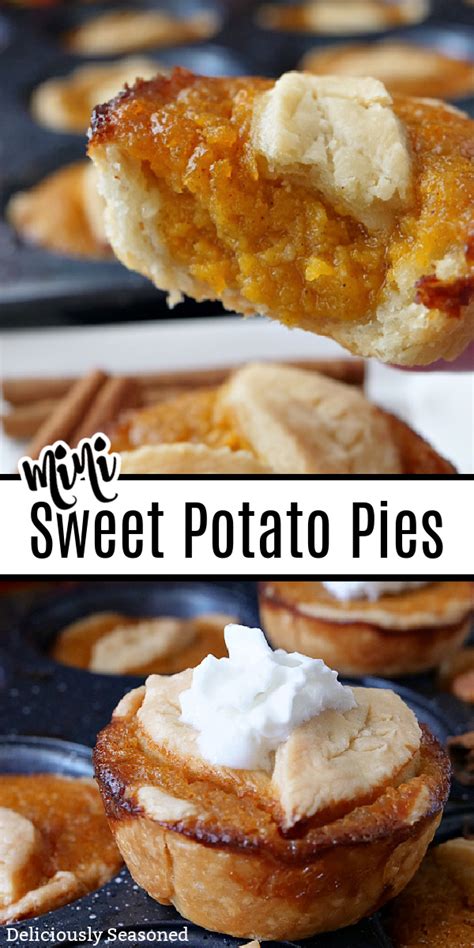 Mini Sweet Potato Pies - Deliciously Seasoned