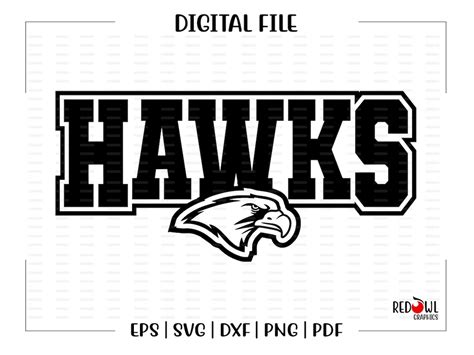 Hawk Svg, Hawks Svg, Hawk, Hawks, Svg, Dxf, Eps, Png, Pdf, Sublimation, Cut File, Htv, Vector ...