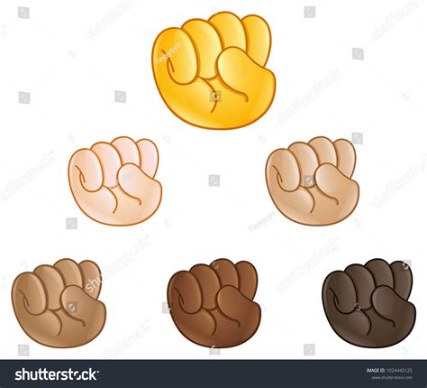 Raised Fist Pump Hand Emoji Set Stock Vector (Royalty Free) 1024445125 | Shutterstock