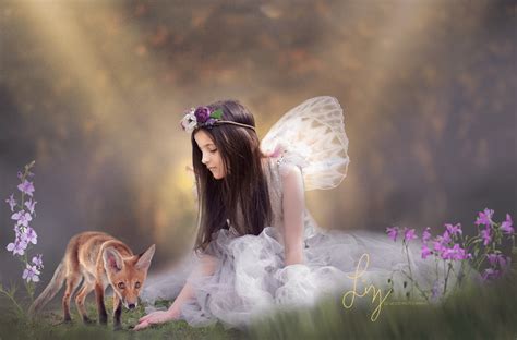 The magical little animal fairy. Gorgeous little girl dressed as a fairy. Suffolk and Essex ...