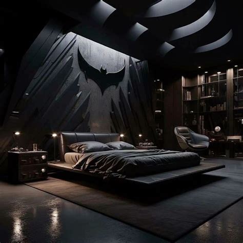 Batman Mansion 🦇 Would you live here? | Chambre design noir, Décoration chambre batman, Chambres ...