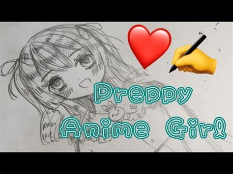 How to Draw Preppy Girl- Anime Drawing Tutorial - YouTube