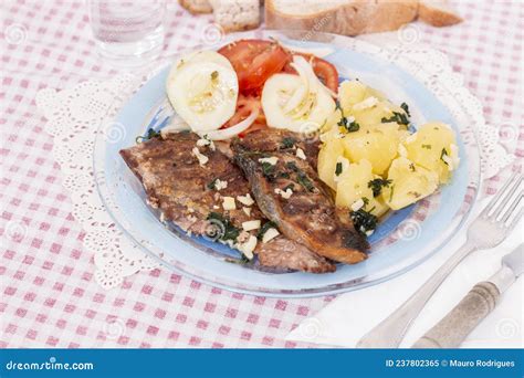 Grilled tuna belly fish stock image. Image of colorful - 237802365