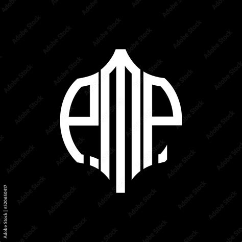 PMP letter logo. PMP best black background vector image. PMP Monogram ...