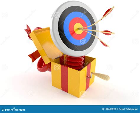 Gift with bull`s eye stock illustration. Illustration of isolated ...