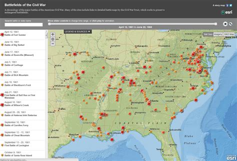 Civil War Map Battles