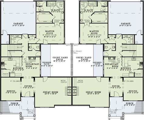 House Plan 1300 Hilda Place, Multi-Family House Plan