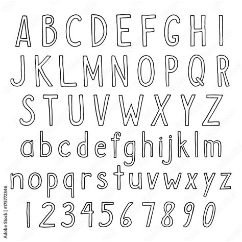 Simple Bold Fonts Alphabet