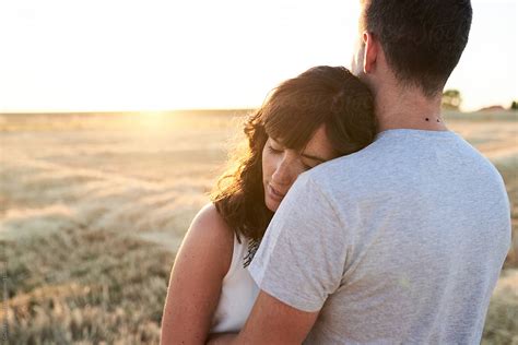 "Couple Hugging At Sunset At Valentine's Day" by Stocksy Contributor ...