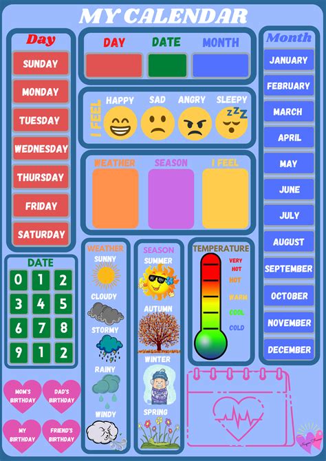 Printable Calendars of Holidays and Activities for Preschool and ... - Worksheets Library