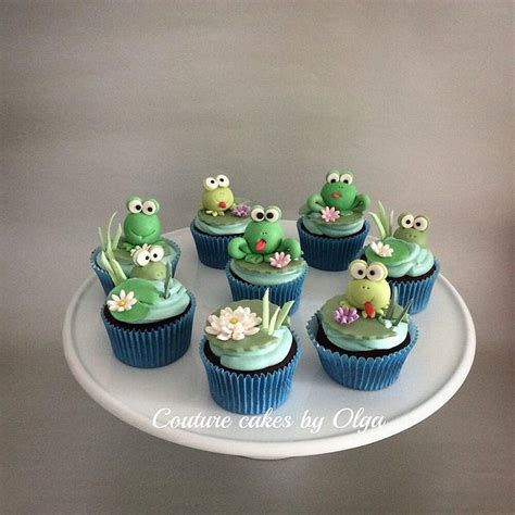 Frog cupcakes - Decorated Cake by Couture cakes by Olga - CakesDecor