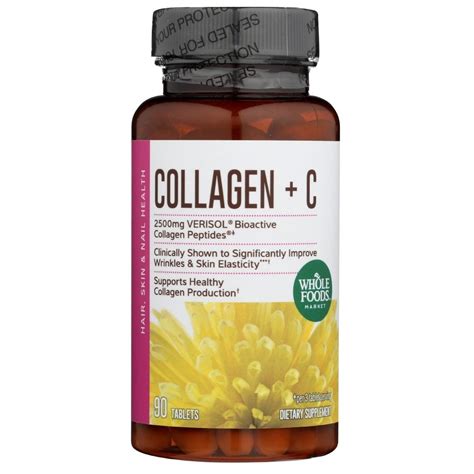 Whole Foods Market Collagen + C, 2500mg 90 Tablets