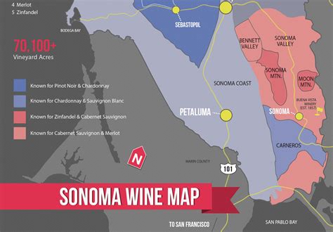 Sonoma Wine Map (Poster) | Wine Folly