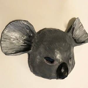 Koala Bear Mask, Koala Bear, Marsupial, Mask, Wearable, Paper Mache - Etsy