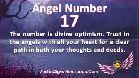 Angel number 17 is Divine Optimism and says Trust the Angelic Guidance