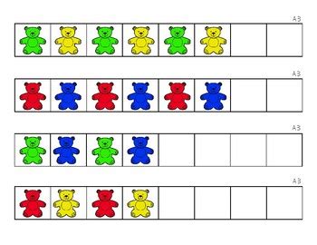 Teddy Bear Counter Patterns by Stephen Wolfe | Teachers Pay Teachers