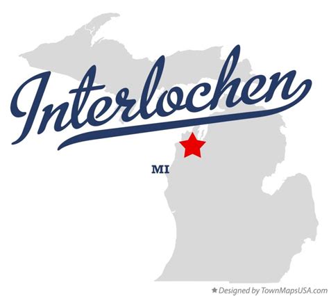 Map of Interlochen, MI, Michigan