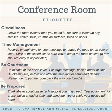 Conference Room Etiquette | UVAFinance