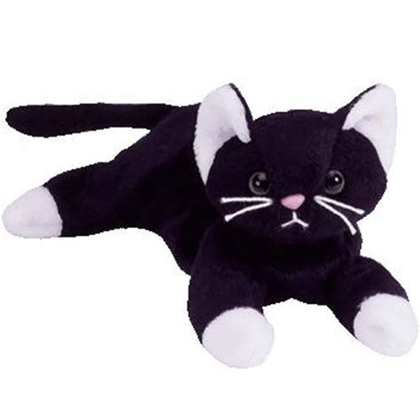 Pyoopeo Ty Beanie Baby 4" 10cm Zip the Black Cat Plush Small Stuffed Animal Collection Soft Doll ...