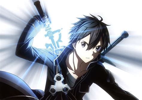 Wallpaper : anime, Sword Art Online, pedang, Kirigaya Kazuto, Kirito ...