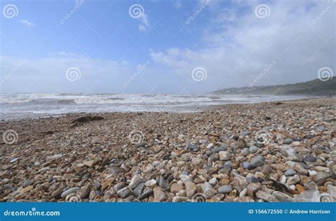 Charmouth Beach on a Windy Summers Day Stock Photo - Image of tide, jurassic: 156672550