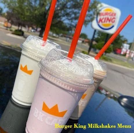 Burger King Milkshakes Menu