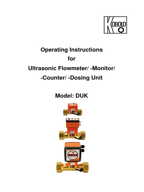 DUK - Ultrasonic Flowmeter Manual | PDF | Flow Measurement | Relay