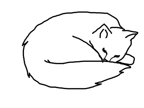 Sleeping Cat Drawing - ClipArt Best