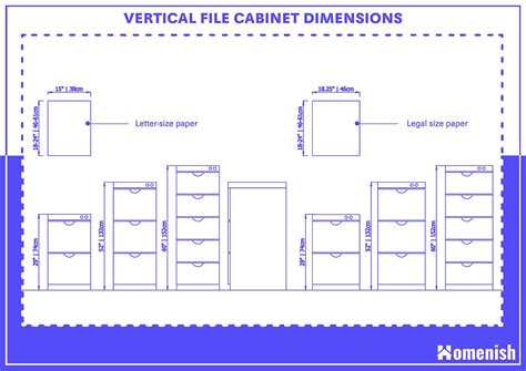 File Cabinet Dimensions And Guidelines With Drawings Homenish